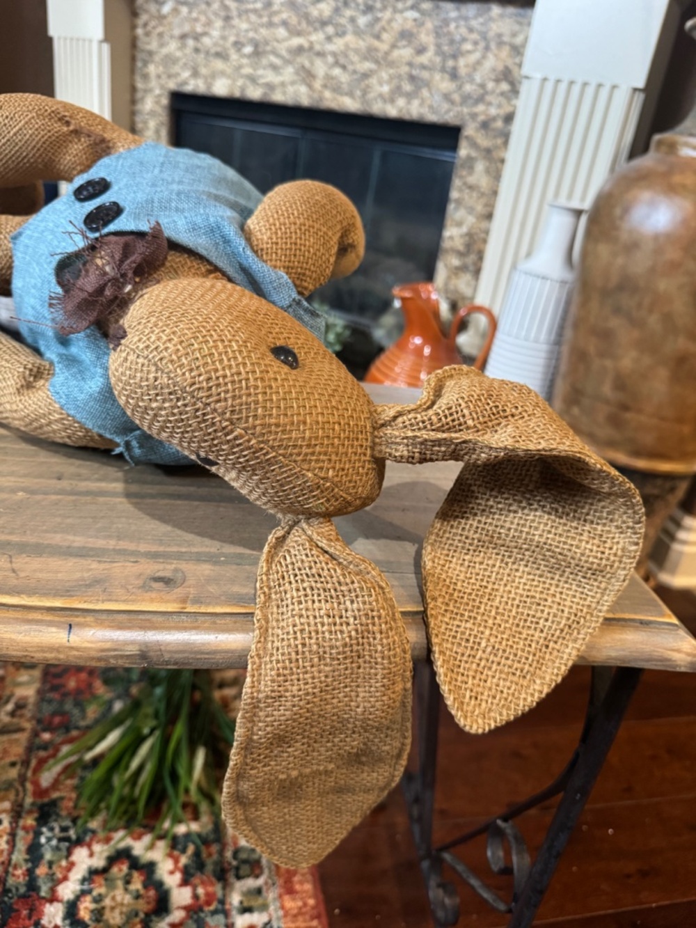 2 feet tall 70’s burlap bunny. - Picture 4 of 13
